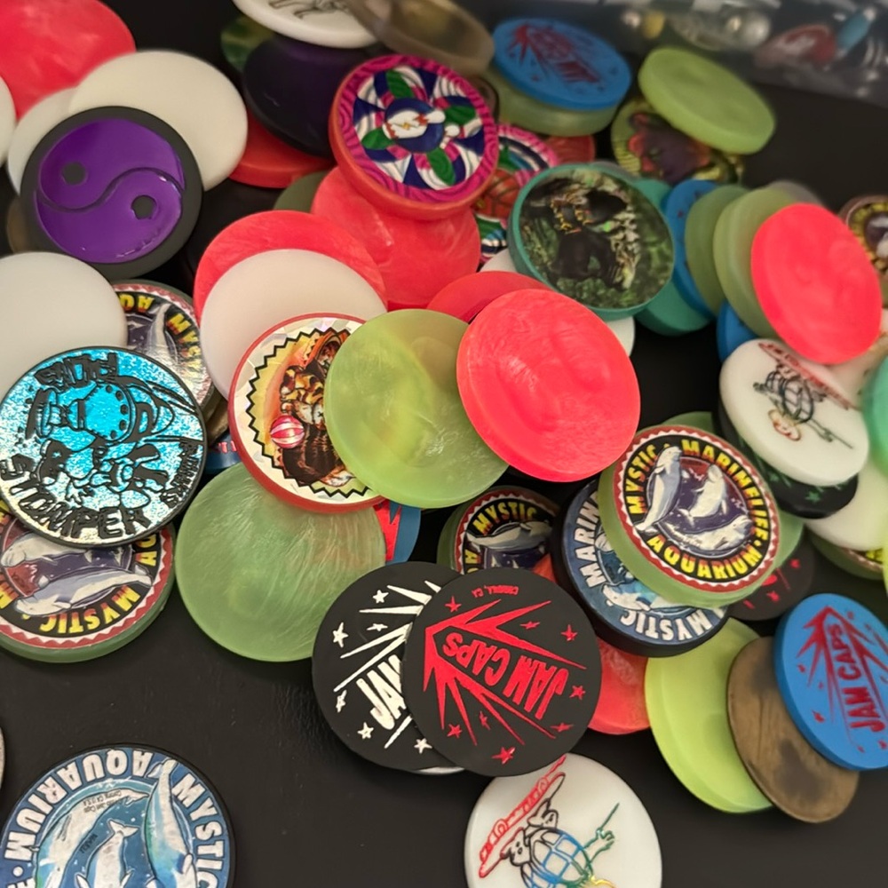 Old game pogs and slammers